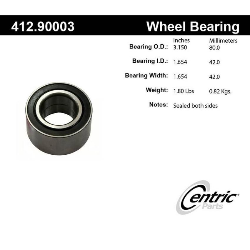 CENTRIC PARTS 412.90003 Centric Premium Double Row Wheel Bearing