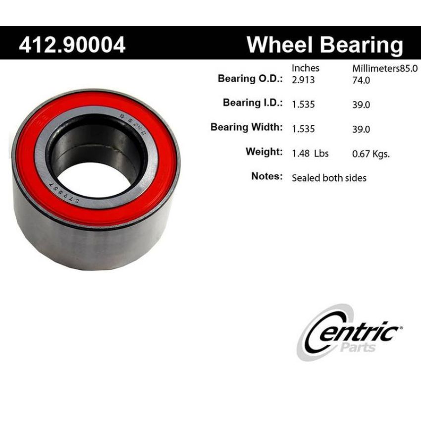 CENTRIC PARTS 412.90004E C-Tek Standard Double Row Wheel Bearing