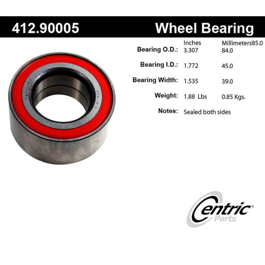 CENTRIC PARTS 412.90005 Centric Premium Double Row Wheel Bearing