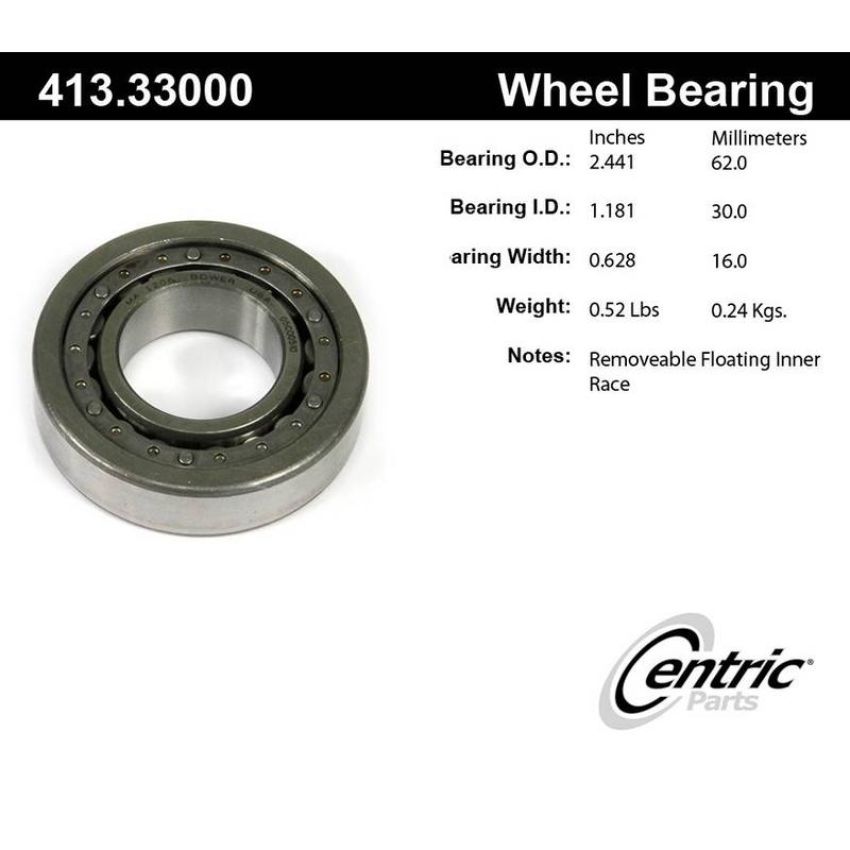 CENTRIC PARTS 413.33000 Centric Premium Axle Shaft Bearing