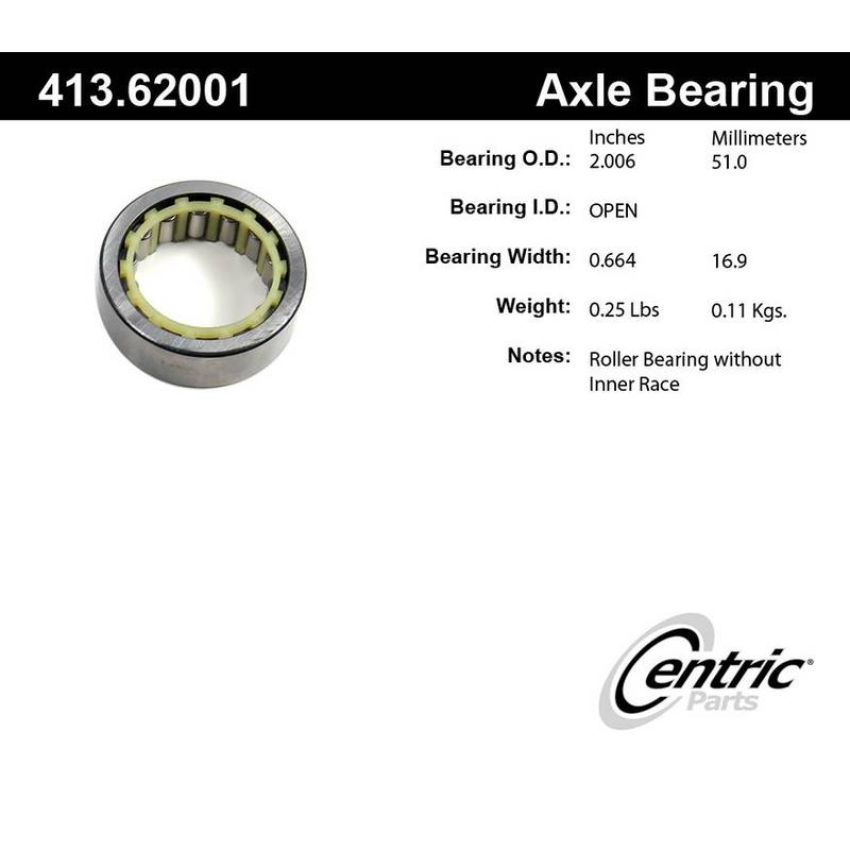 CENTRIC PARTS 413.62001 Centric Premium Axle Shaft Bearing