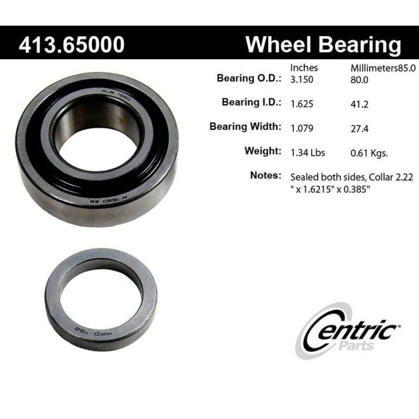 CENTRIC PARTS 413.65000 Centric Premium Axle Shaft Bearing
