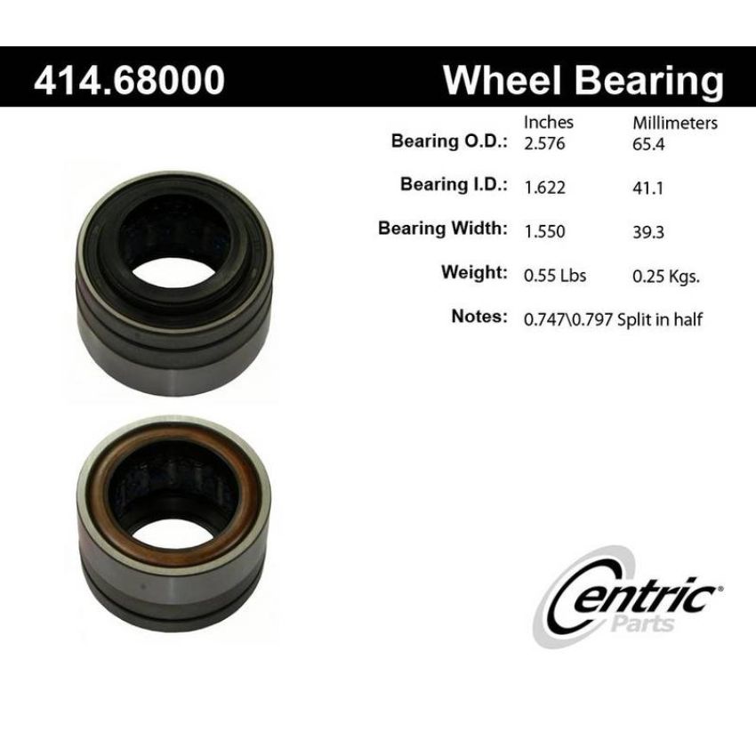 CENTRIC PARTS 414.68000 Centric Premium Axle Shaft Repair Bearing