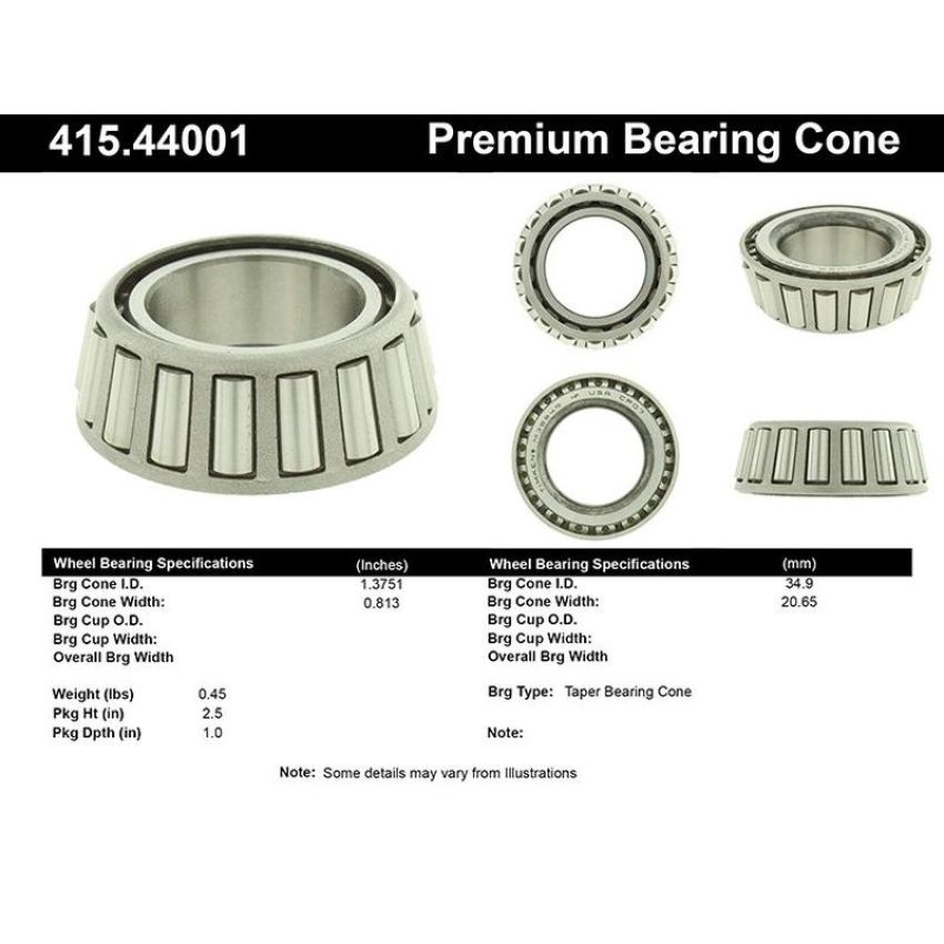 CENTRIC PARTS 415.44001 Centric Premium Bearing Cone