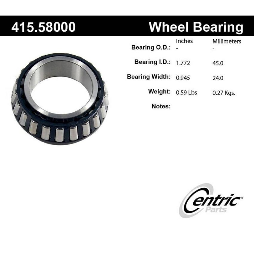 CENTRIC PARTS 415.58000 Centric Premium Bearing Cone