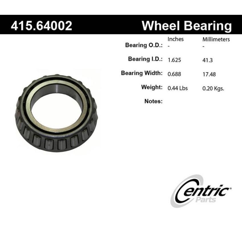 CENTRIC PARTS 415.64002 Centric Premium Bearing Cone