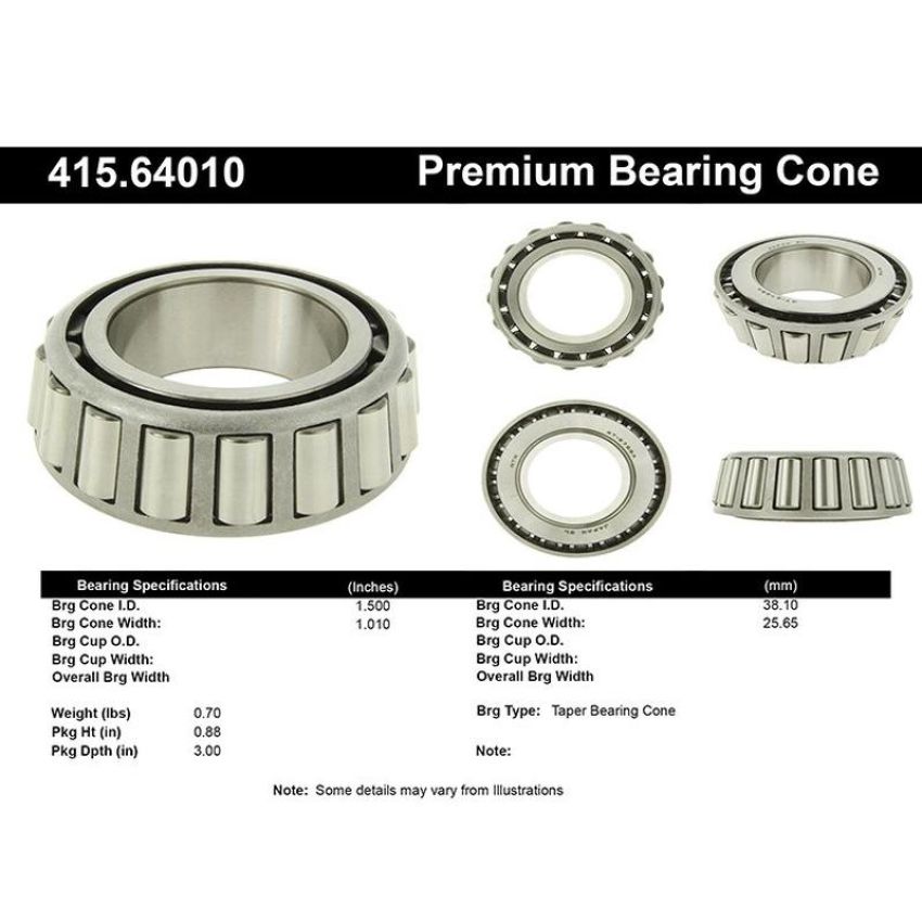 CENTRIC PARTS 415.64010 Centric Premium Bearing Cone