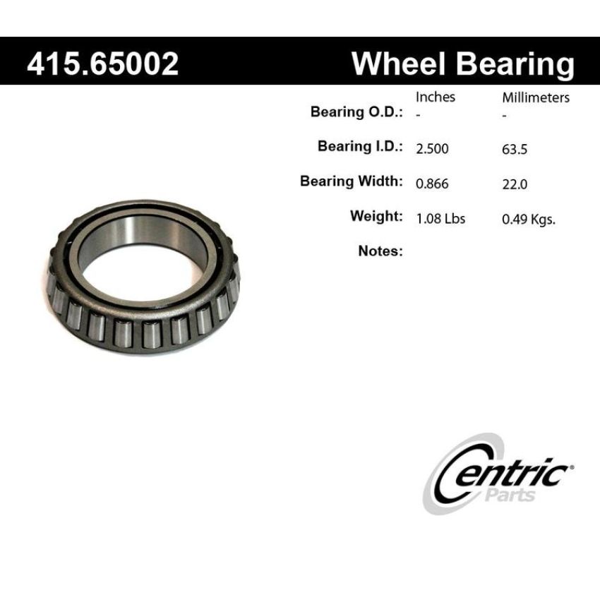 CENTRIC PARTS 415.65002 Centric Premium Bearing Cone