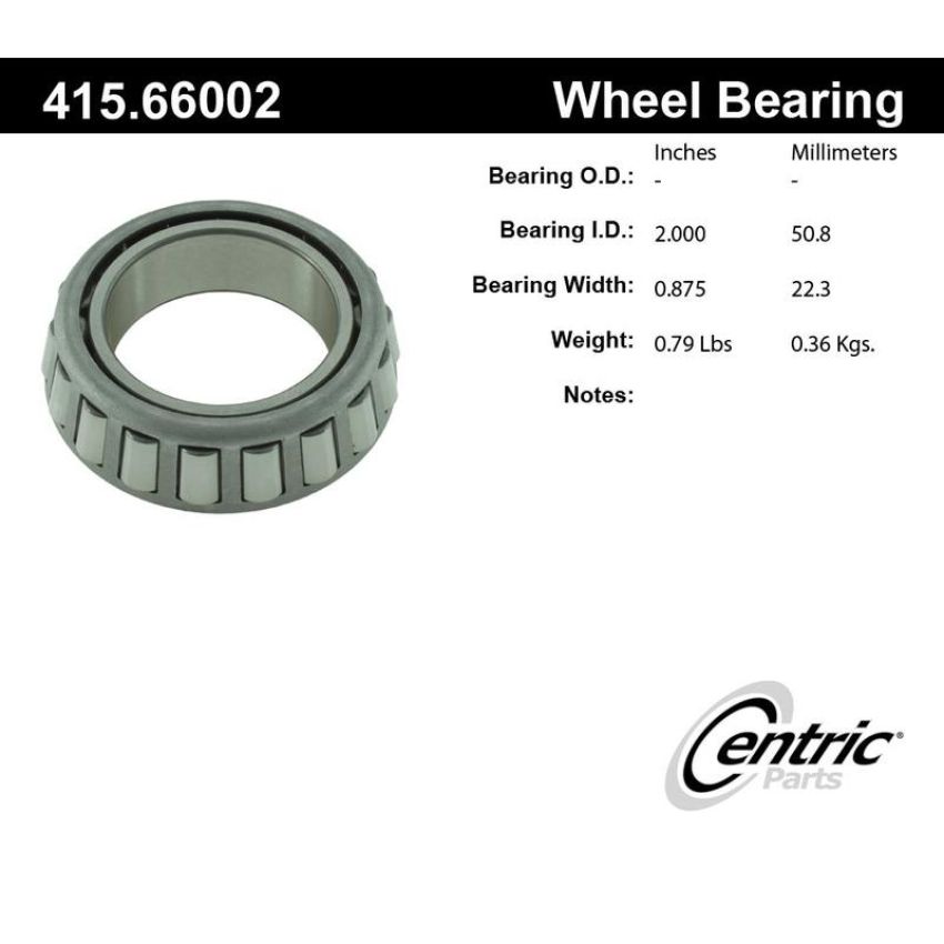 CENTRIC PARTS 415.66002 Centric Premium Bearing Cone