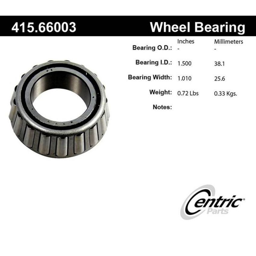 CENTRIC PARTS 415.66003 Centric Premium Bearing Cone