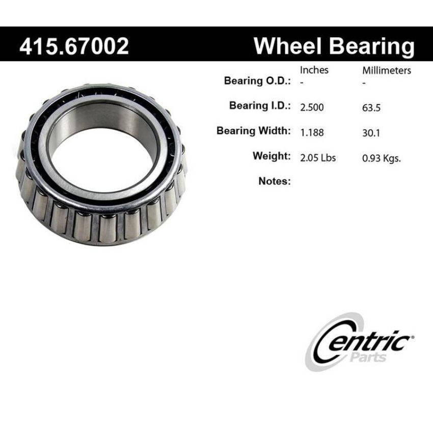 CENTRIC PARTS 415.67002 Centric Premium Bearing Cone