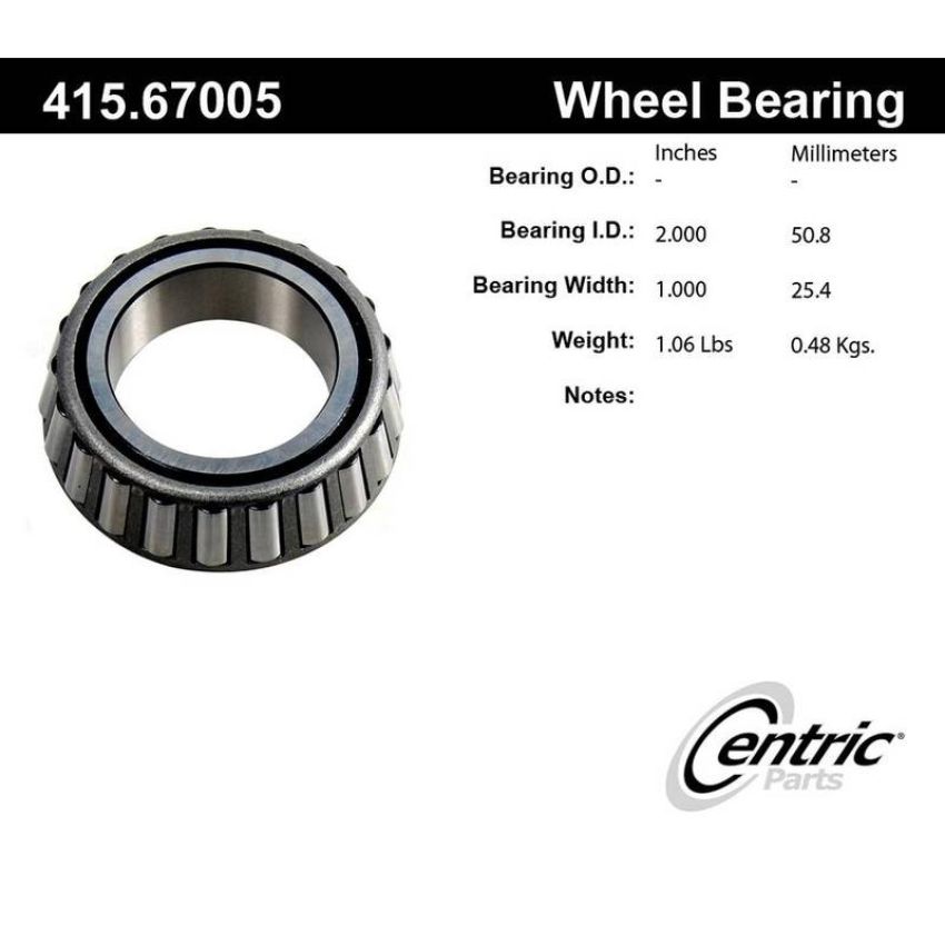 CENTRIC PARTS 415.67005 Centric Premium Bearing Cone