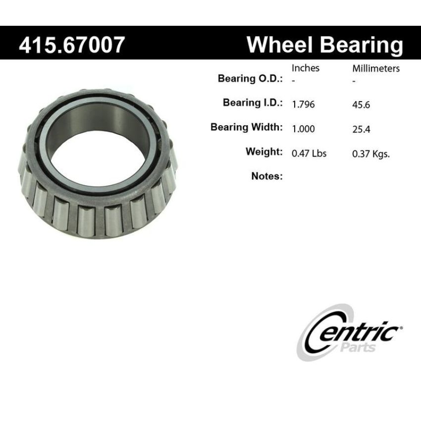 CENTRIC PARTS 415.67007 Centric Premium Bearing Cone