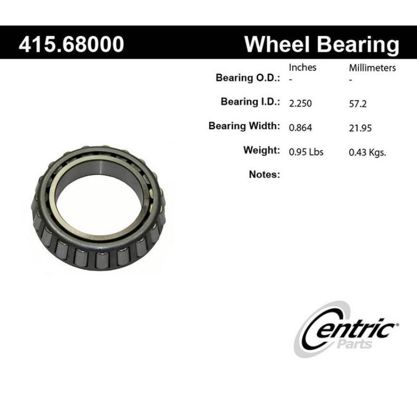 CENTRIC PARTS 415.68000 Centric Premium Bearing Cone