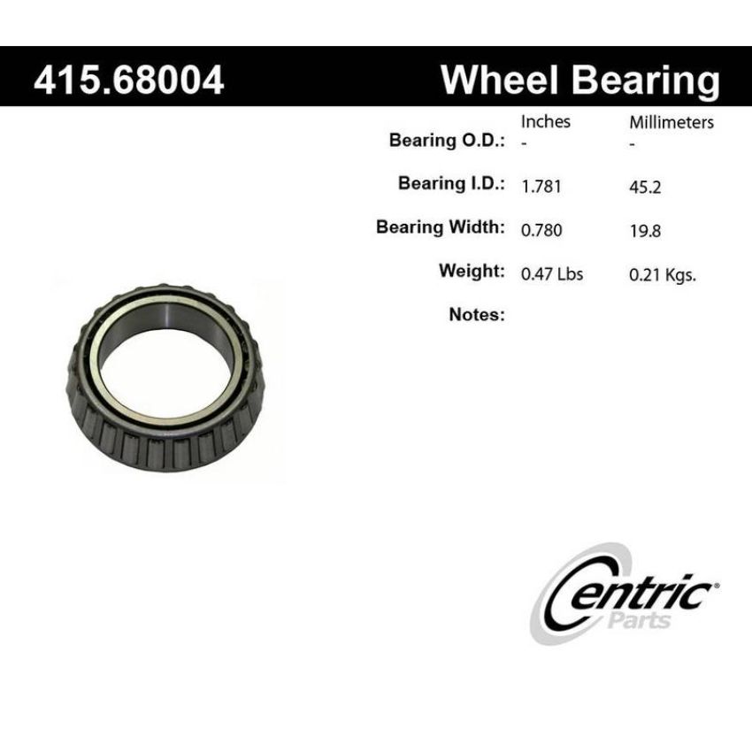 CENTRIC PARTS 415.68004 Centric Premium Bearing Cone
