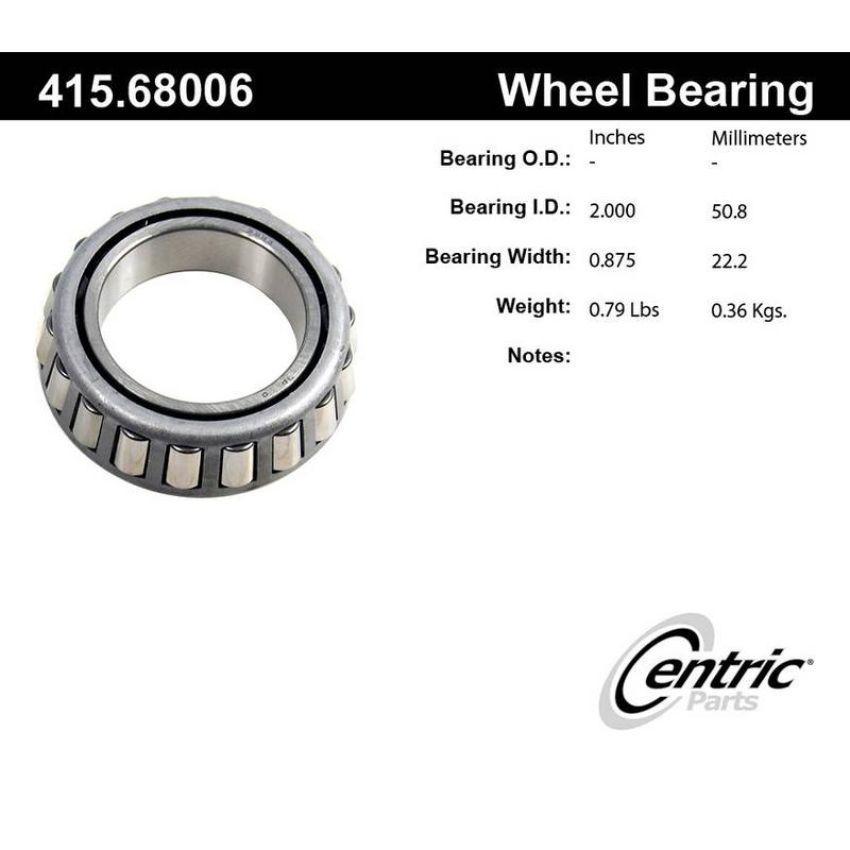 CENTRIC PARTS 415.68006 Centric Premium Bearing Cone