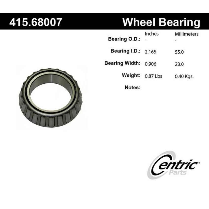 CENTRIC PARTS 415.68007 Centric Premium Bearing Cone