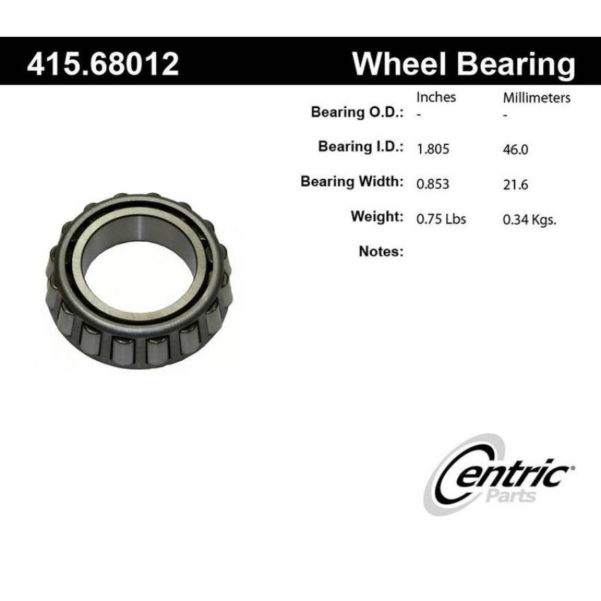 CENTRIC PARTS 415.68012 Centric Premium Bearing Cone