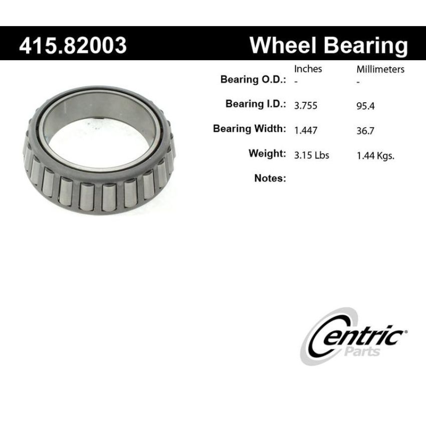 CENTRIC PARTS 415.82003 Centric Premium Bearing Cone