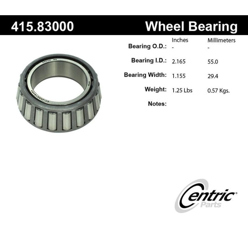 CENTRIC PARTS 415.83000 Centric Premium Bearing Cone