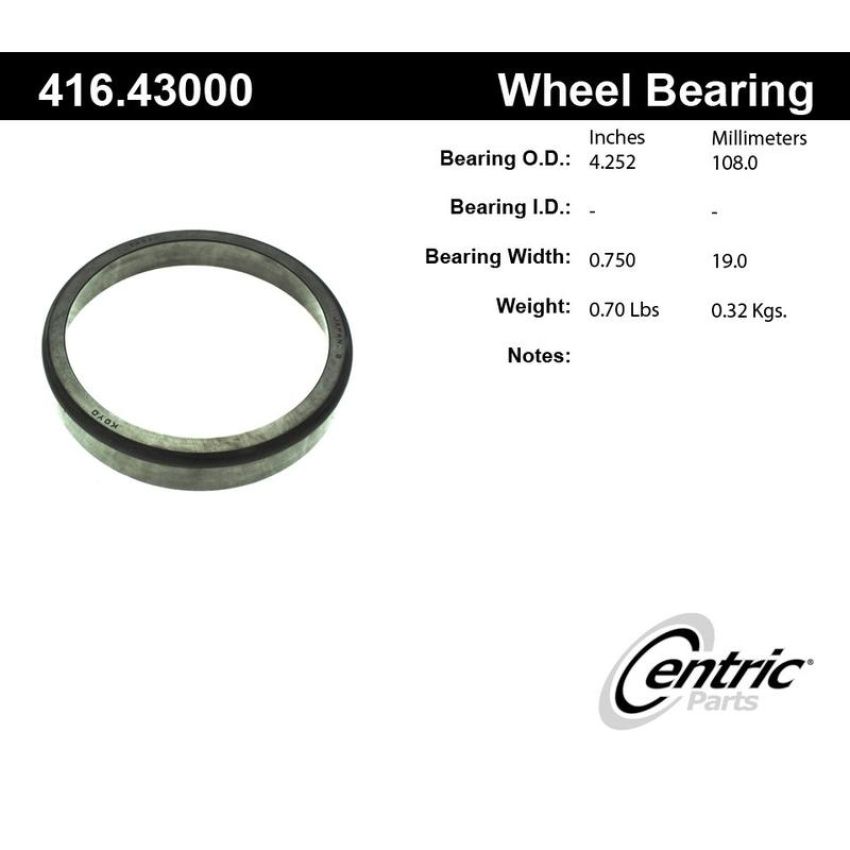 CENTRIC PARTS 416.43000 Centric Premium Bearing Race