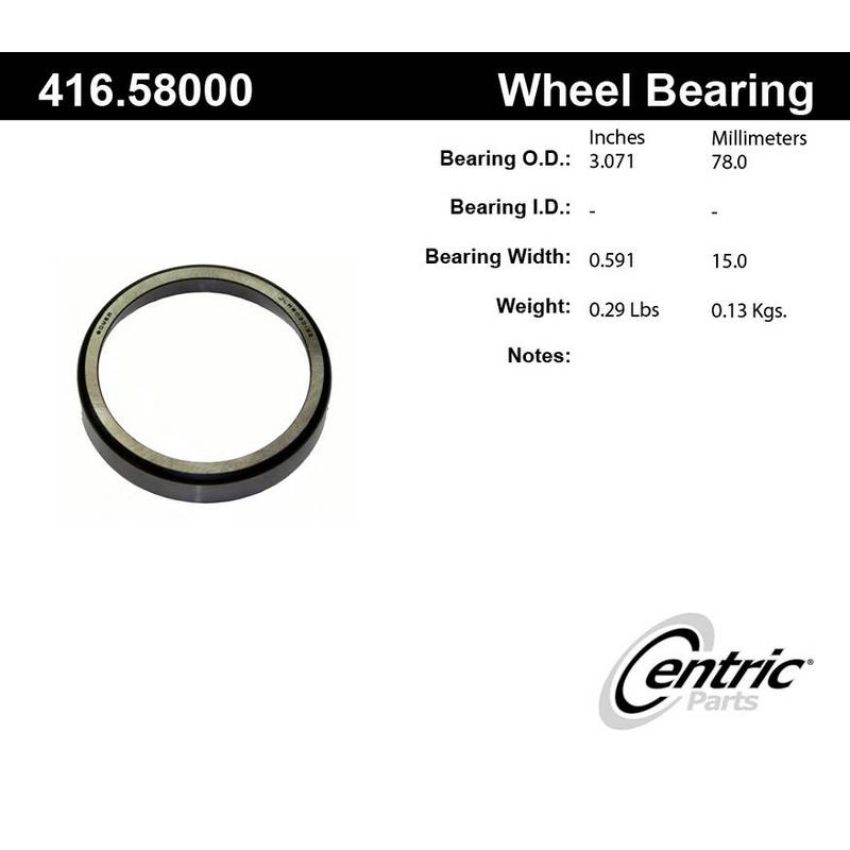 CENTRIC PARTS 416.58000 Centric Premium Bearing Race