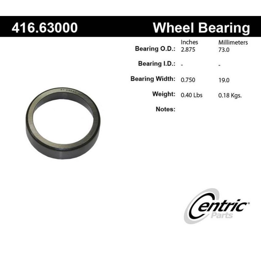 CENTRIC PARTS 416.63000 Centric Premium Bearing Race