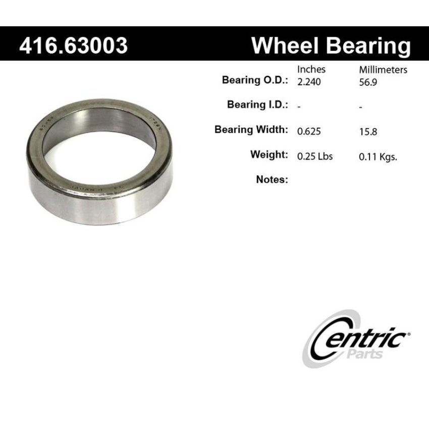CENTRIC PARTS 416.63003 Centric Premium Bearing Race