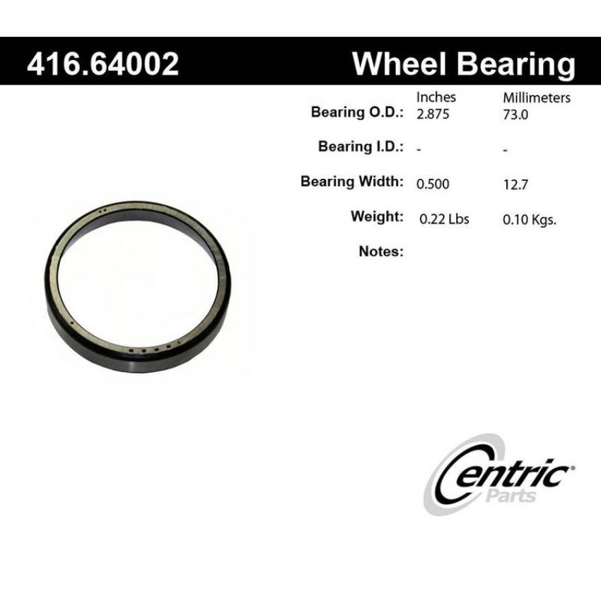 CENTRIC PARTS 416.64002 Centric Premium Bearing Race