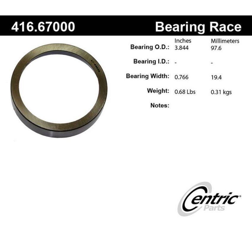 CENTRIC PARTS 416.67000 Centric Premium Bearing Race