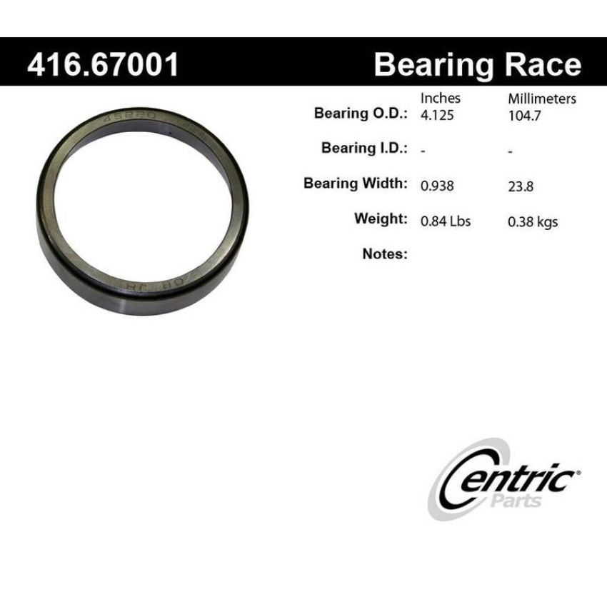 CENTRIC PARTS 416.67001 Centric Premium Bearing Race