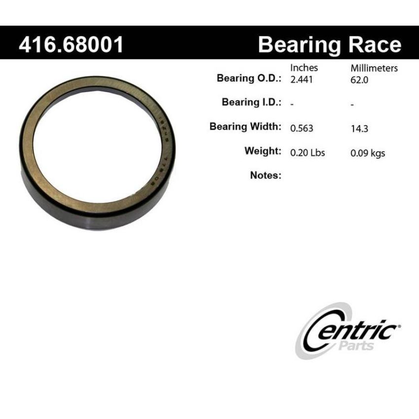 CENTRIC PARTS 416.68001 Centric Premium Bearing Race