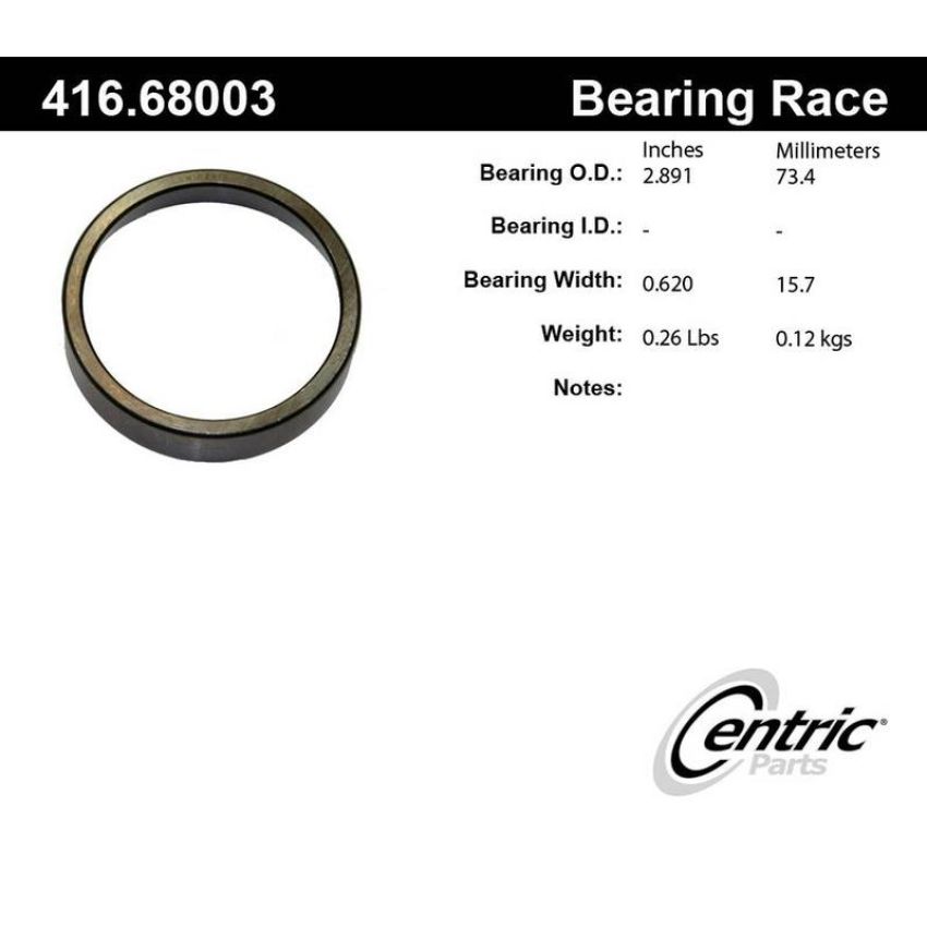 CENTRIC PARTS 416.68003 Centric Premium Bearing Race