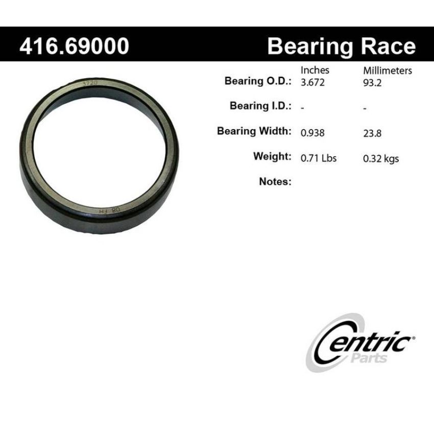 CENTRIC PARTS 416.69000 Centric Premium Bearing Race