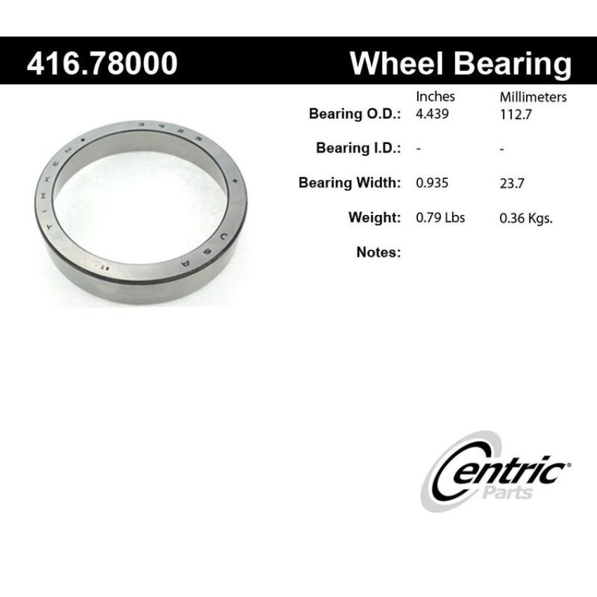 CENTRIC PARTS 416.78000 Centric Premium Bearing Race