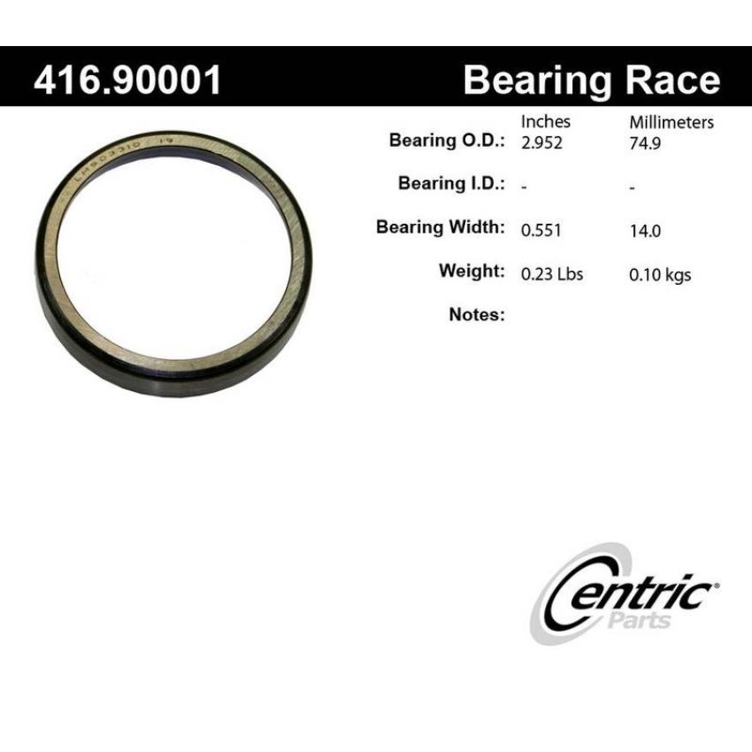CENTRIC PARTS 416.90001 Centric Premium Bearing Race