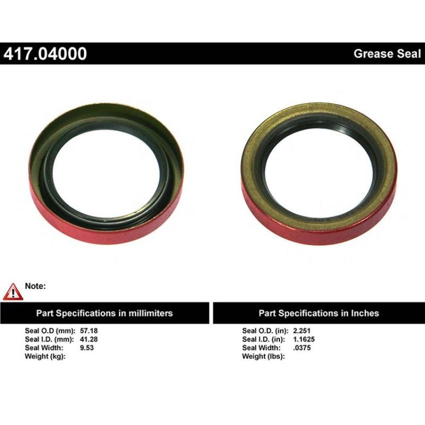 CENTRIC PARTS 417.04000 Centric Premium Oil Wheel Seal