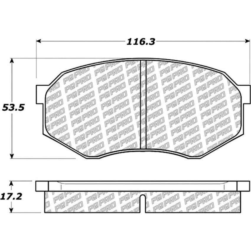 CENTRIC PARTS 500.04330 PQ PRO Disc Brake Pads with Hardware