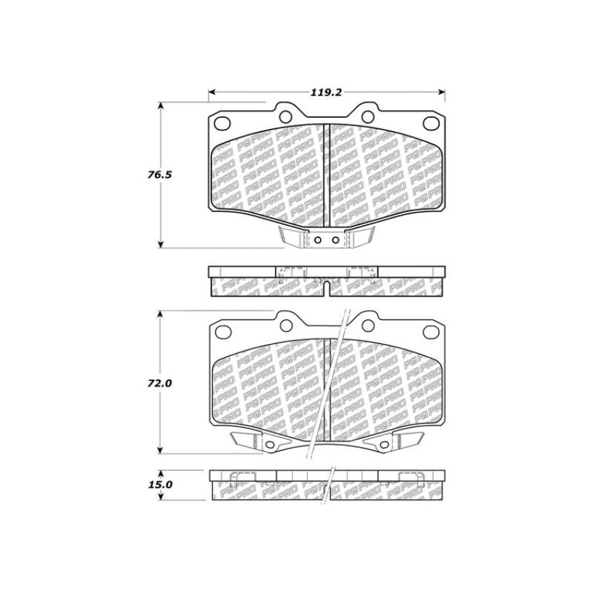 CENTRIC PARTS 500.06110 PQ PRO Disc Brake Pads with Hardware