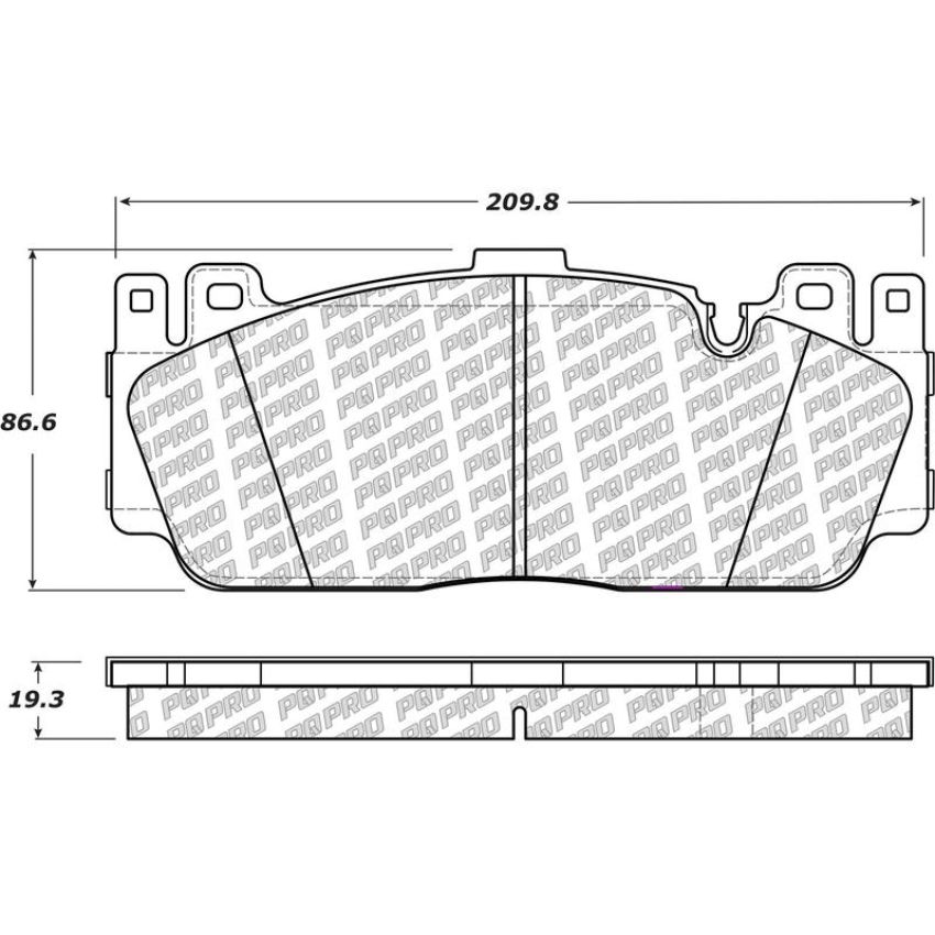 CENTRIC PARTS 500.16480 PQ PRO Disc Brake Pads with Hardware