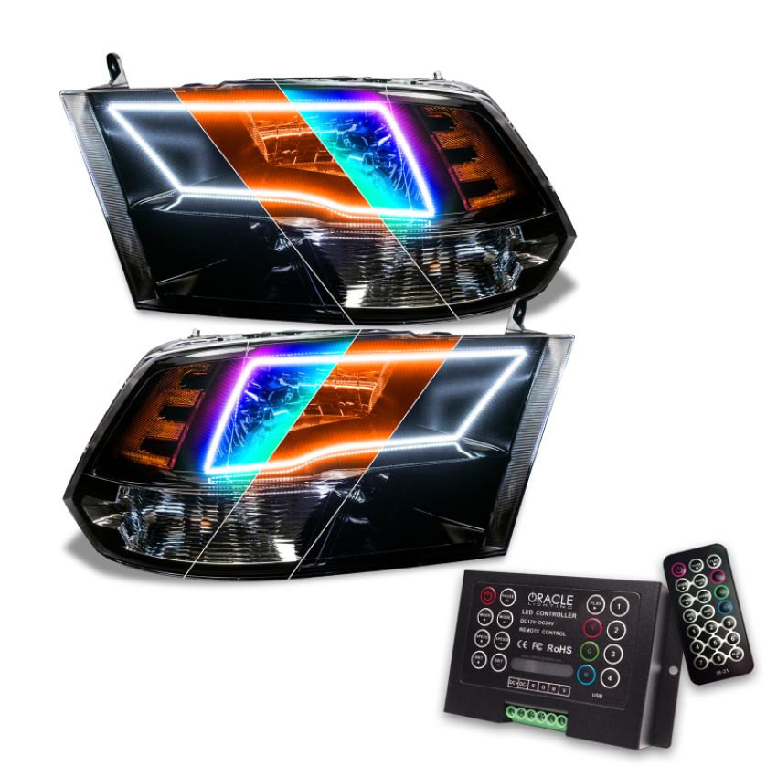 Oracle Lighting 8906-333 Pre-Assembled ColorSHIFT(tm) w/SWITCHBACK Halo Headlights - Black Housing