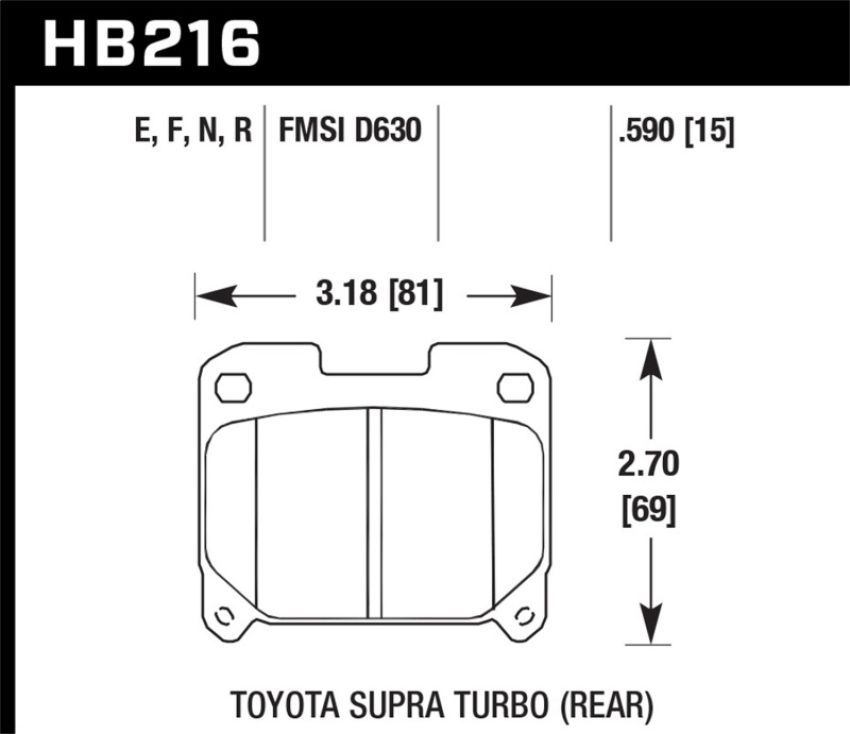 Hawk Performance HB216F.590 HPS Disc Brake Pad