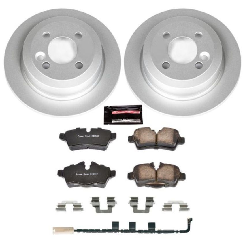 PowerStop CRK6281 Genuine Geomet Coated Rotor and Carbon-Fiber Ceramic Brake Pad Kit