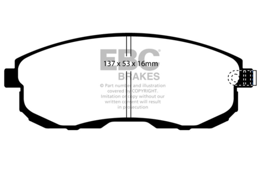 EBC Brakes DP31636C Redstuff Ceramic Low Dust Brake Pads