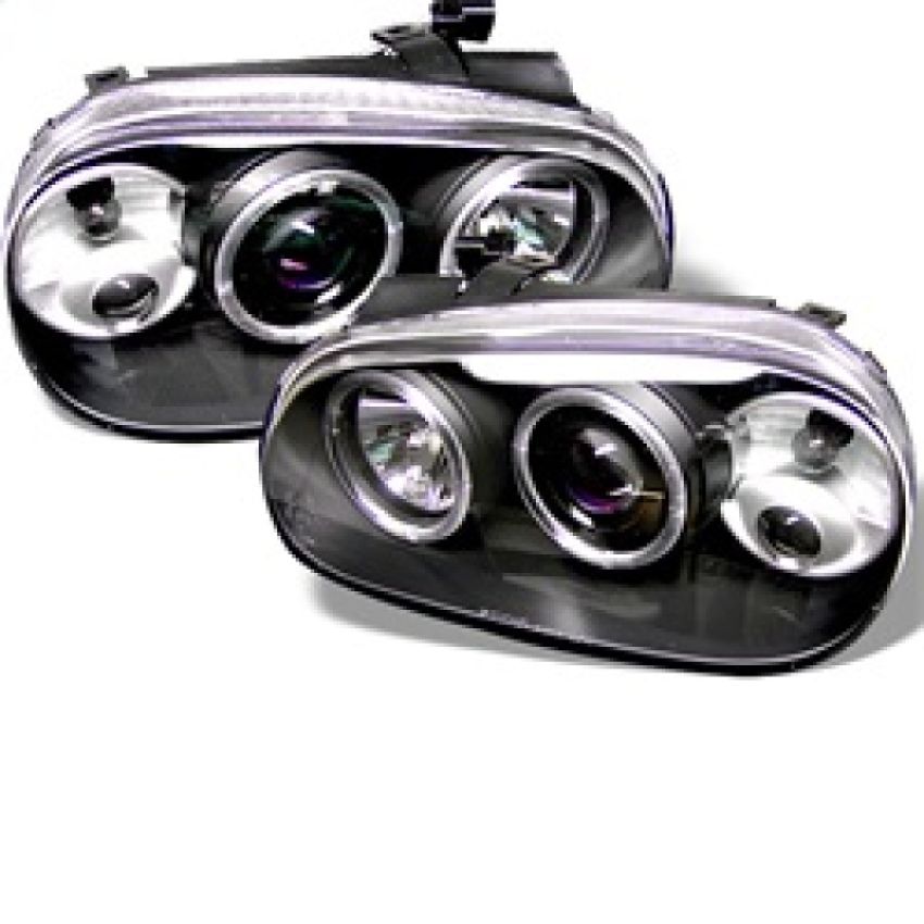 SPYDER 5012159 Projector Headlights - LED Halo - Black