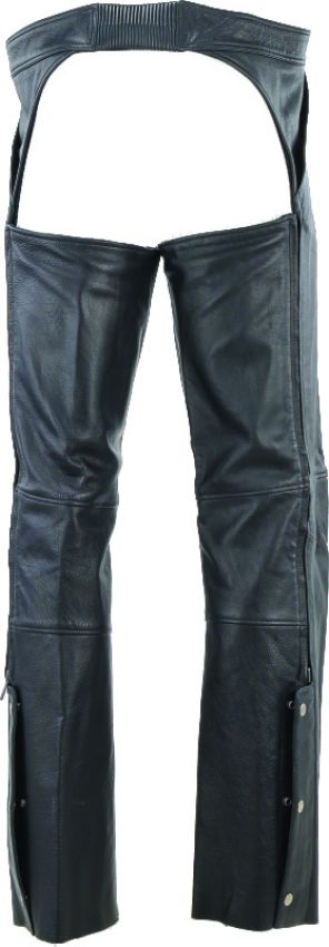 Kuryakyn 094420 Leather By River Road Plains Leather Chaps Black - Large
