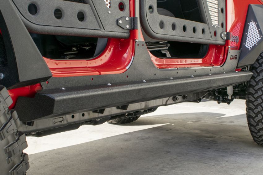 DV8 Offroad SRSOTB-13 2007-2018 Jeep Wrangler JK (4-door) Frame Mounted Sliders