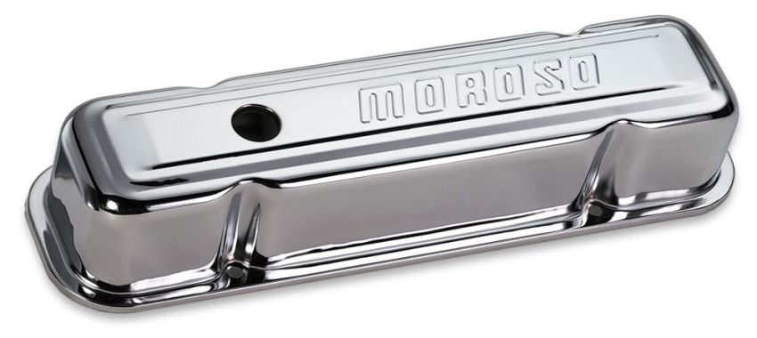 MOROSO MOR68281 Chrome B/E Valve Covers Pontiac V8 Tall w/Baffle