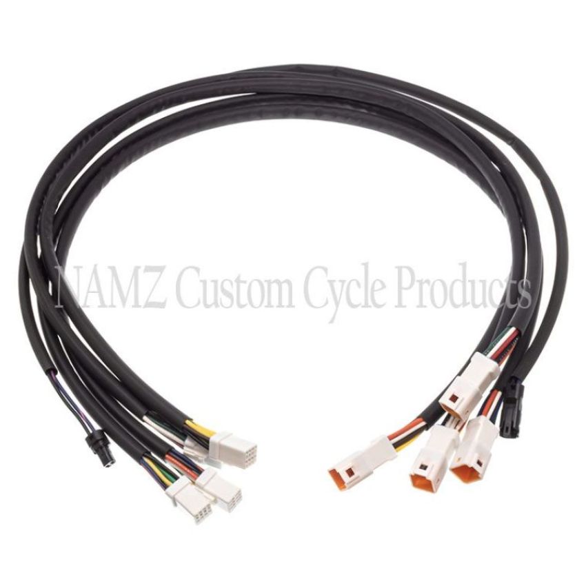 NAMZ NHCX-ID24 14-17 Indian Chieftain/Roadmaster Plug-N-Play Complete Handlebar Control Xtension Harness 24in.