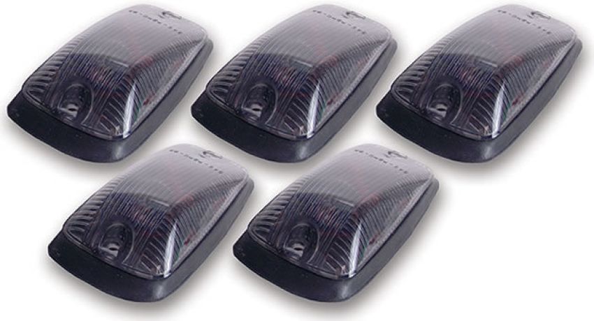 Pacer Performance 20-221S LED Smoke Hi-5 Cab Roof Light Kit, 88-02 GM Style